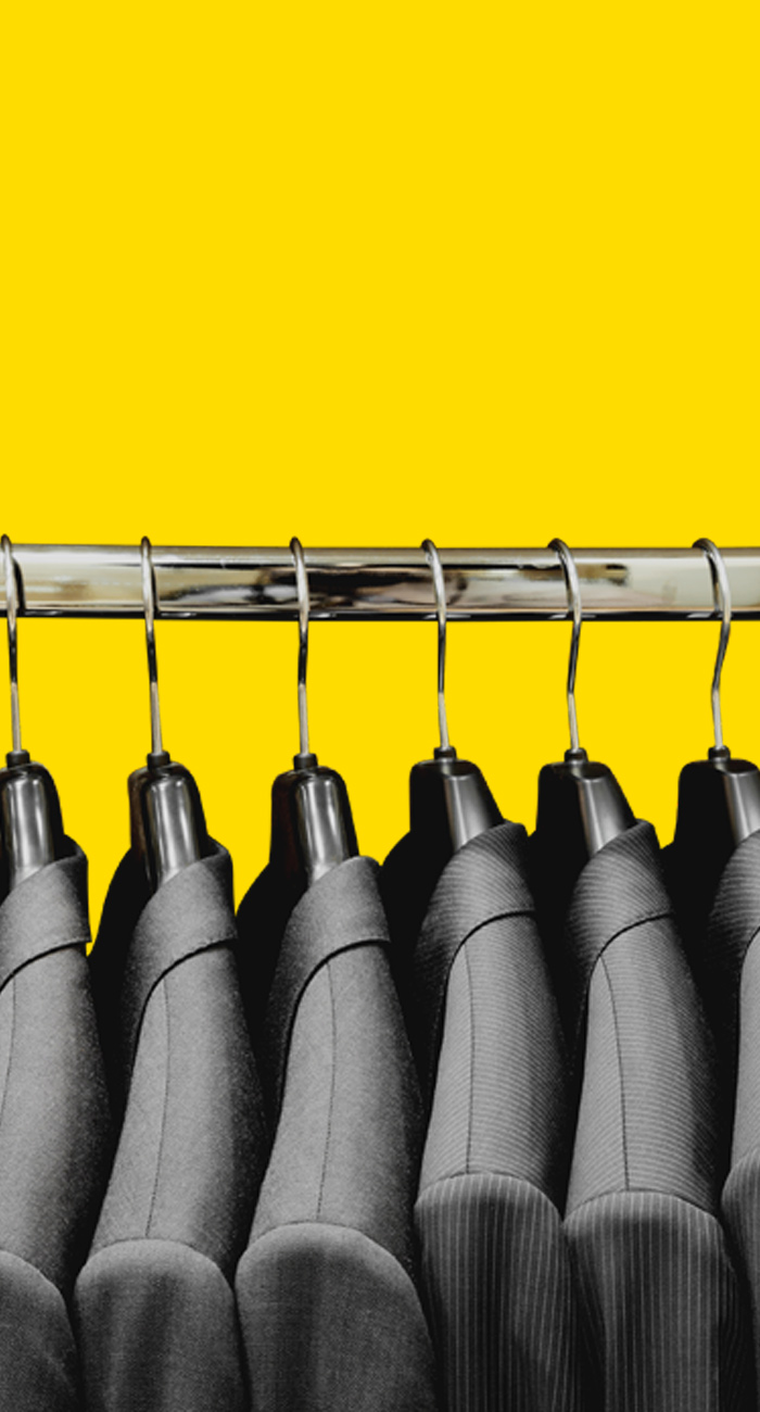 suits on a rack-dark